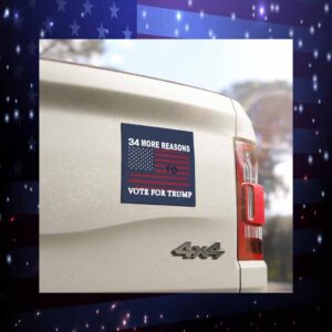 34 More Reasons To Vote For Trump Car Magnet