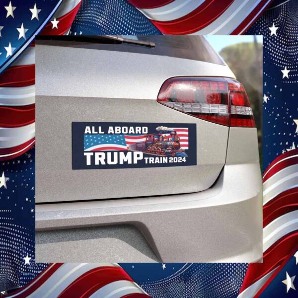 All Aboard Trump Train 2024 Car Magnet