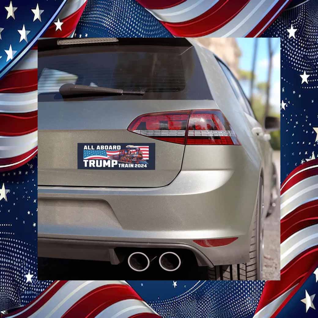 All Aboard Trump Train 2024 Car Magnet