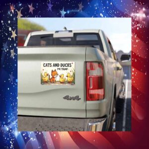 Cats And Ducks For Trump President 2024 Car Magnet