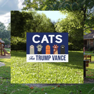Cats For Trump Vance Yard Sign