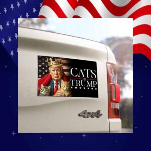 Cats for Trump Bumper Car Magnet