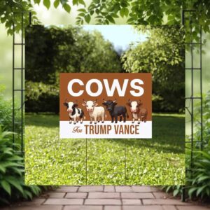 Cows For Trump Vance Yard Sign