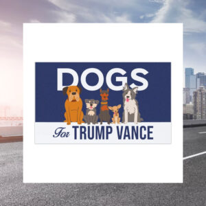 Dogs For Trump Vance Car Magnet