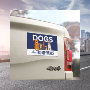 Dogs For Trump Vance Car Magnet