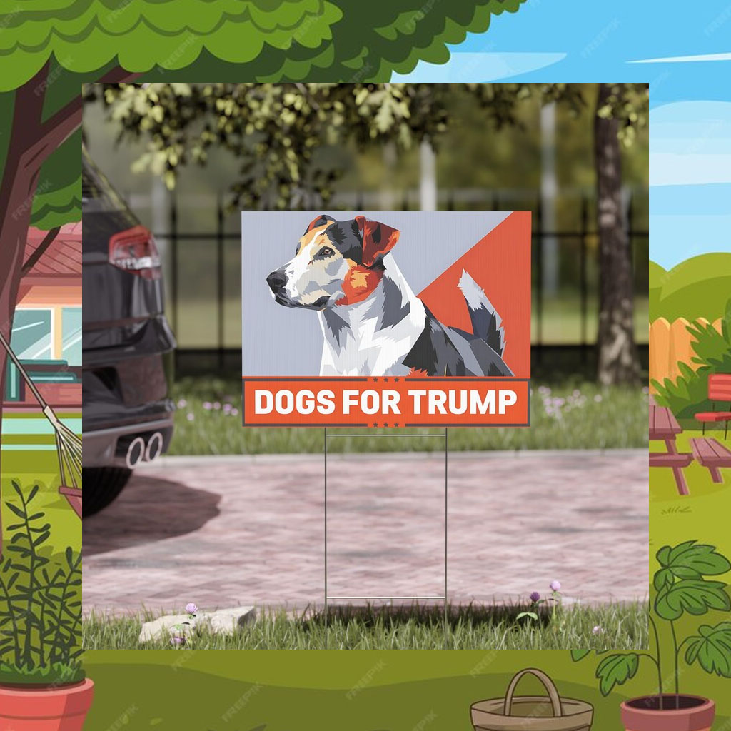 Dogs For Trump Vance Yard Sign, Trump Vance Yard Sign, Republican Garden Sign