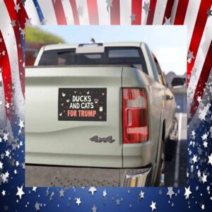 Ducks And Cats For Trump 2024 Car Magnet