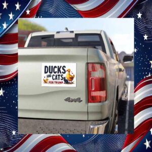 Ducks And Cats For Trump Bumper Car Magnet