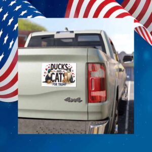 Ducks And Cats For Trump Car Magnet
