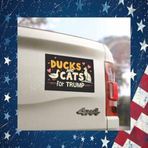 Ducks And Cats For Trump Presidential Car Magnet