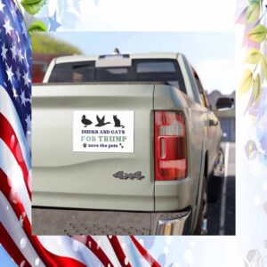 Ducks And Cats For Trump Save The Pet Car Magnet