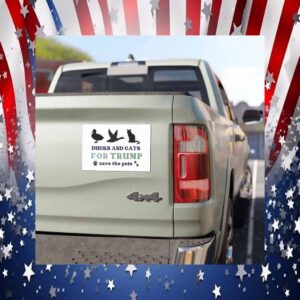 Ducks And Cats For Trump Save The Pets Car Magnet