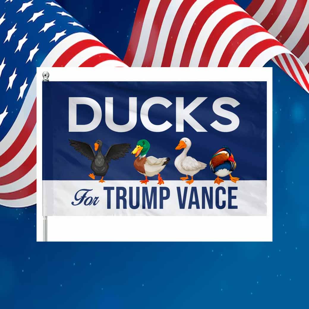 Ducks For Trump Vance Flag