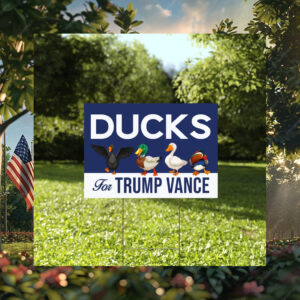 Ducks For Trump Vance Yard Sign