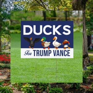 Ducks For Trump Vance Yard Sign, Vance Trump Kennedy Sign