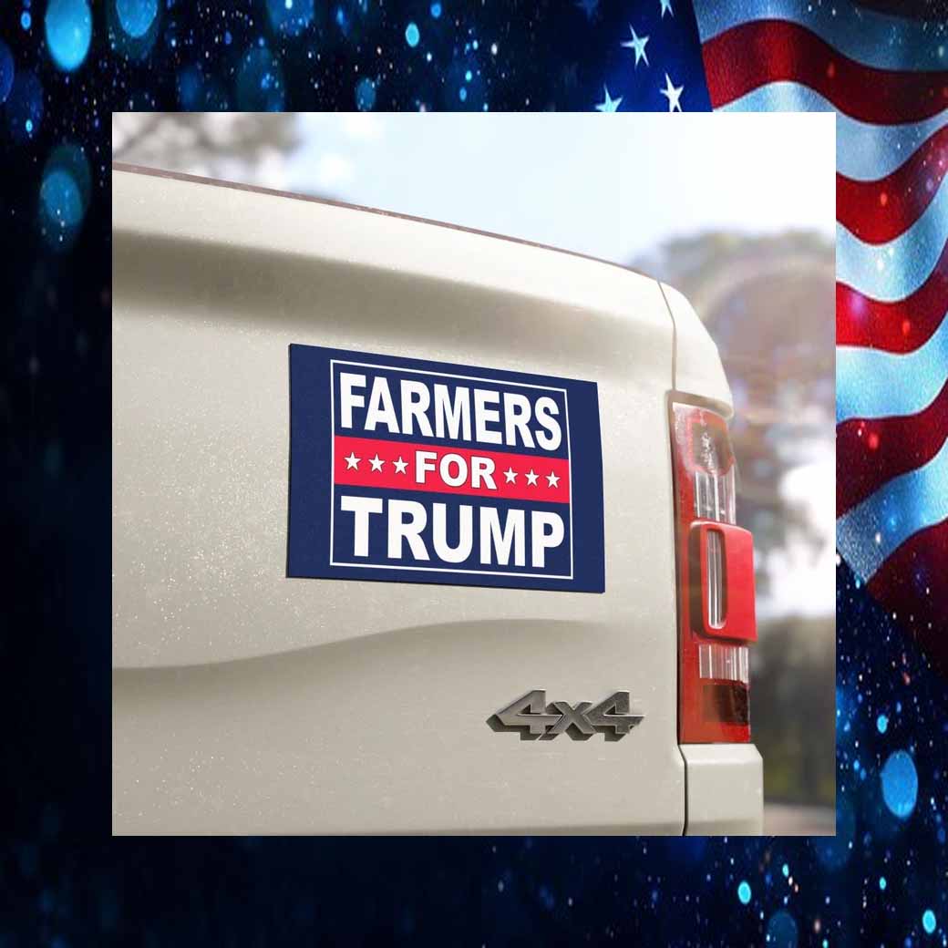 Farmers For Trump Car Magnet