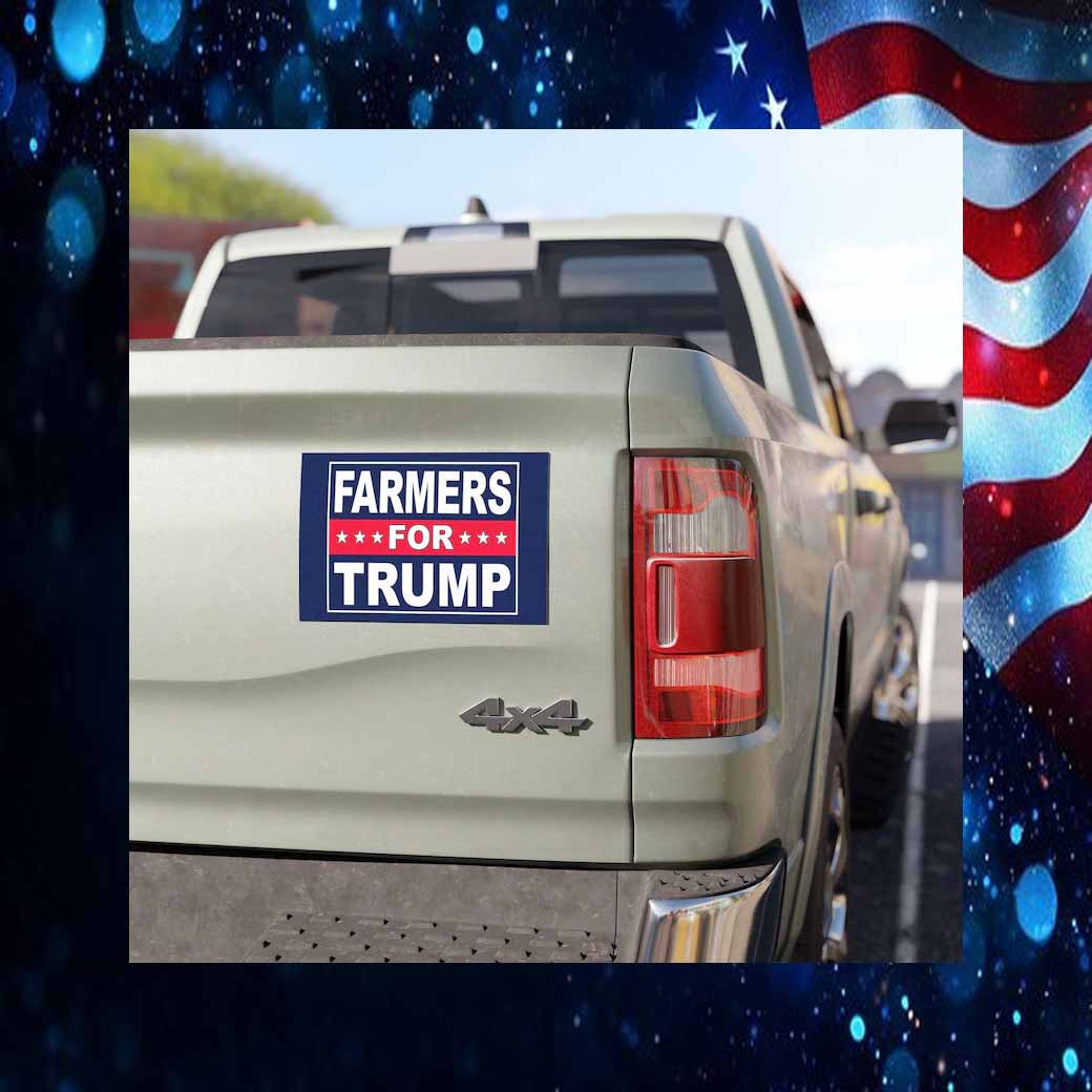 Farmers For Trump Car Magnet