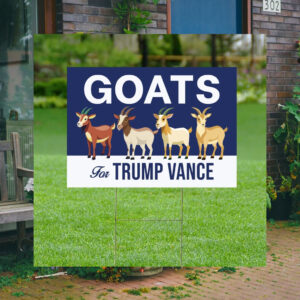 Goats For Trump Vance Yard Signs