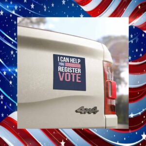 I Can help You Register Vote Trump Vance Car Magnet
