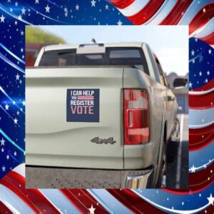 I Can help You Register Vote Trump Vance Car Magnet
