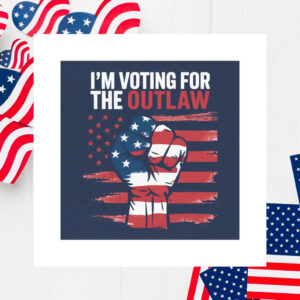 I'm Voting For The Outlaw Car Magnet