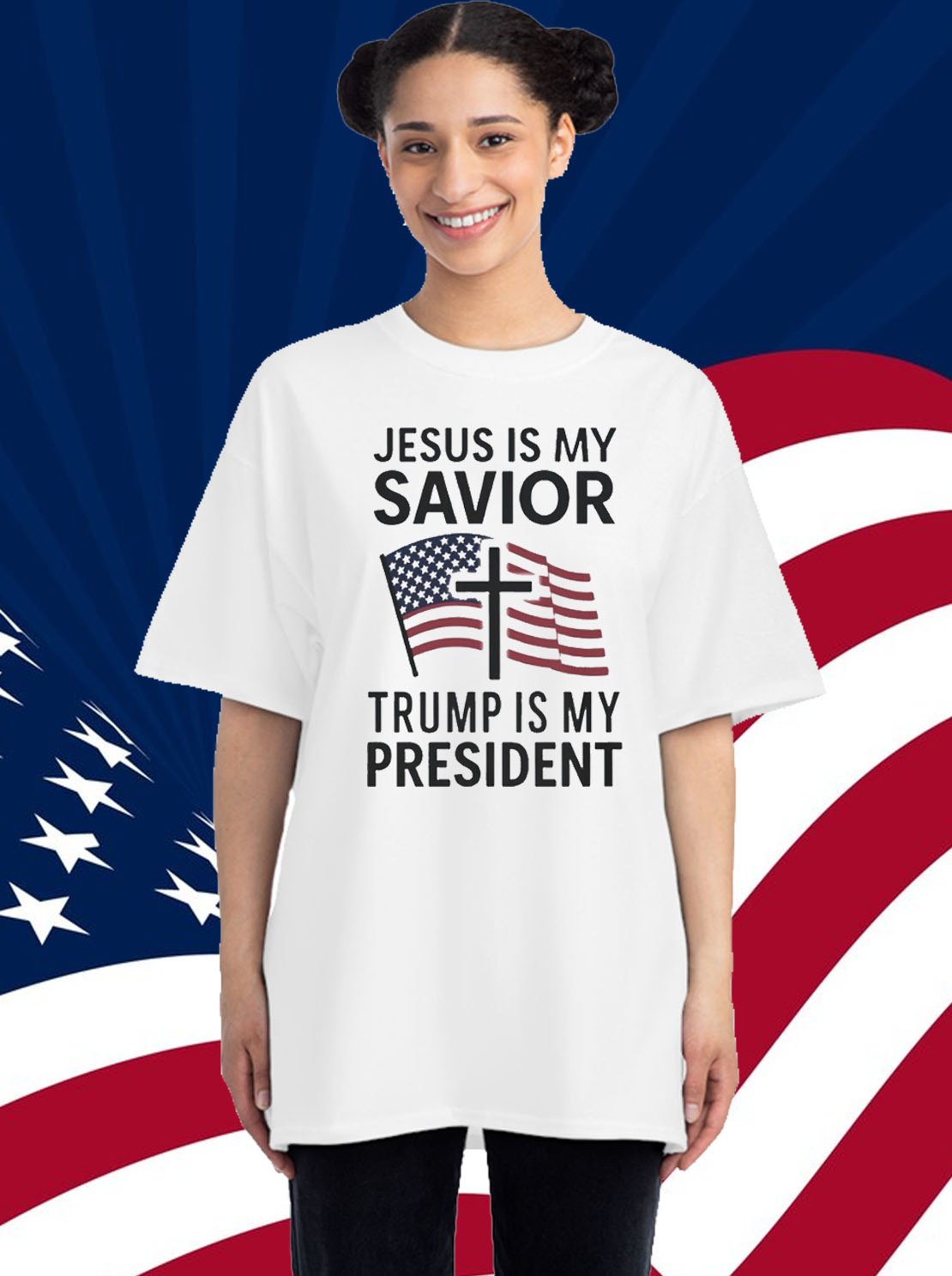 Jesus Is My Savior Trump Is My President 2024 T-Shirt