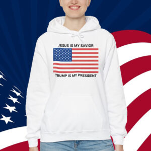 Jesus is My Savior Trump is My President American Flag T-Shirt