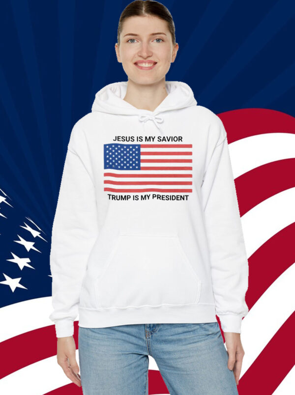 Jesus is My Savior Trump is My President American Flag T-Shirt