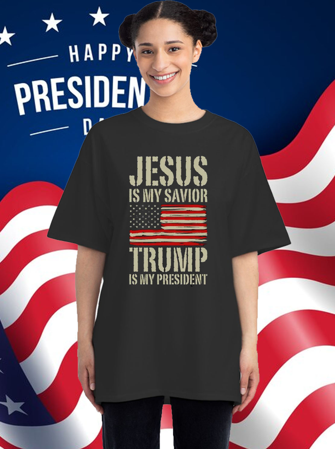 Jesus is My Savior Trump is My President Tee Shirt