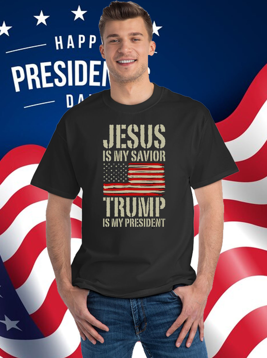 Jesus is My Savior Trump is My President Tee Shirt
