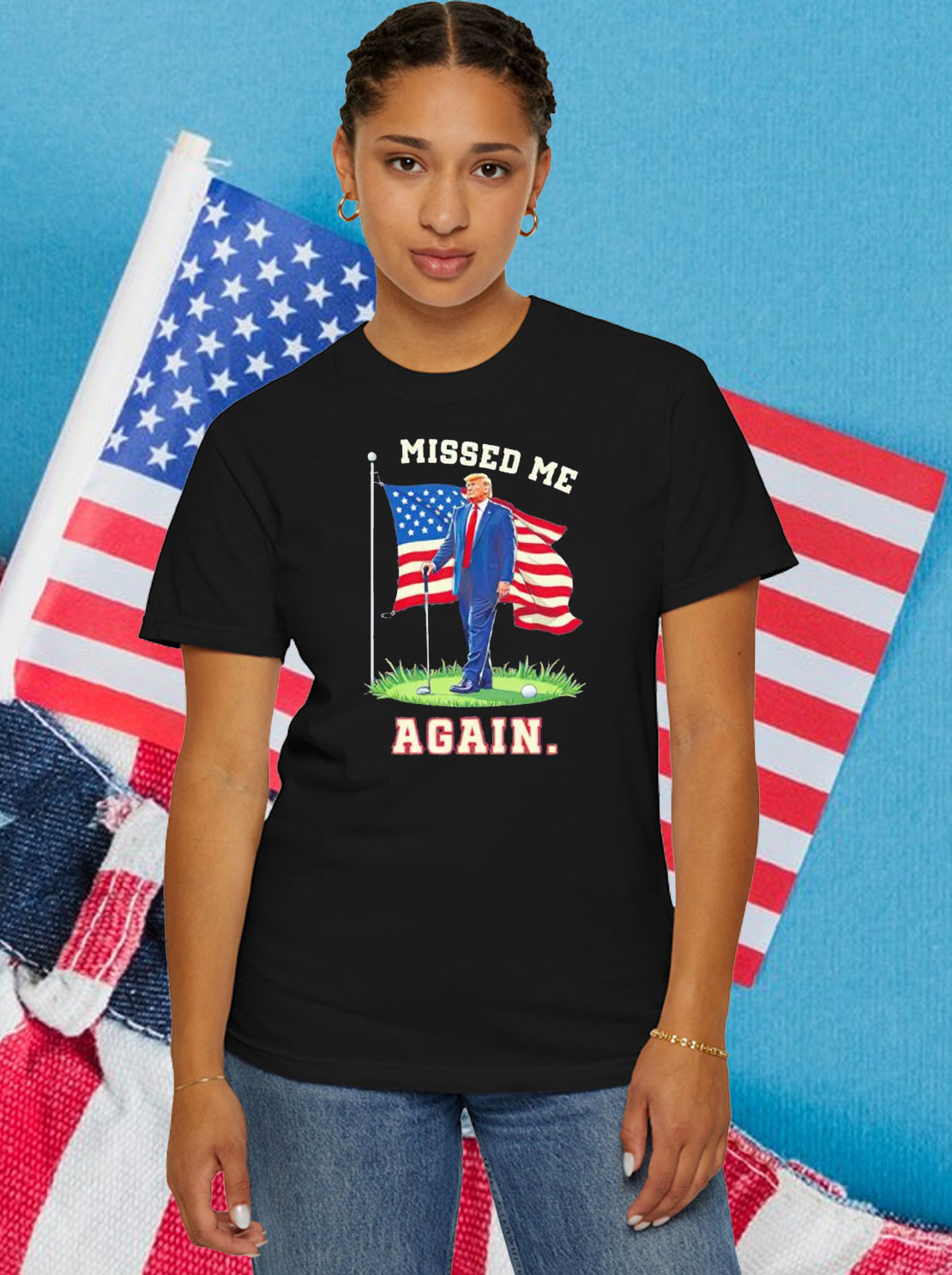 Missed Me Again Trump Golfing Second Assassination Attempt T-Shirt