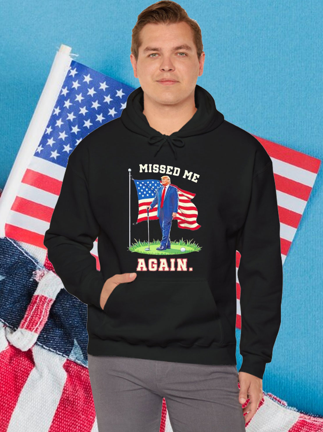 Missed Me Again Trump Golfing Second Assassination Attempt T-Shirt