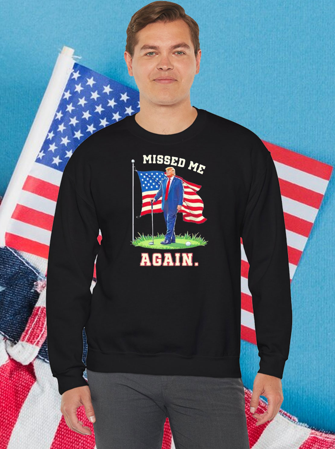 Missed Me Again Trump Golfing Second Assassination Attempt T-Shirt