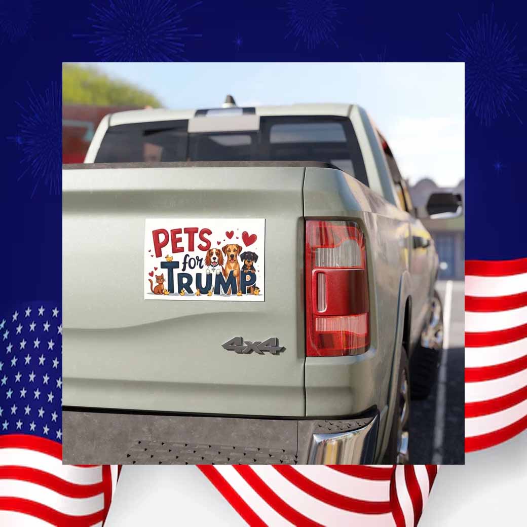 Pets For Trump President 2024 Car Magnet