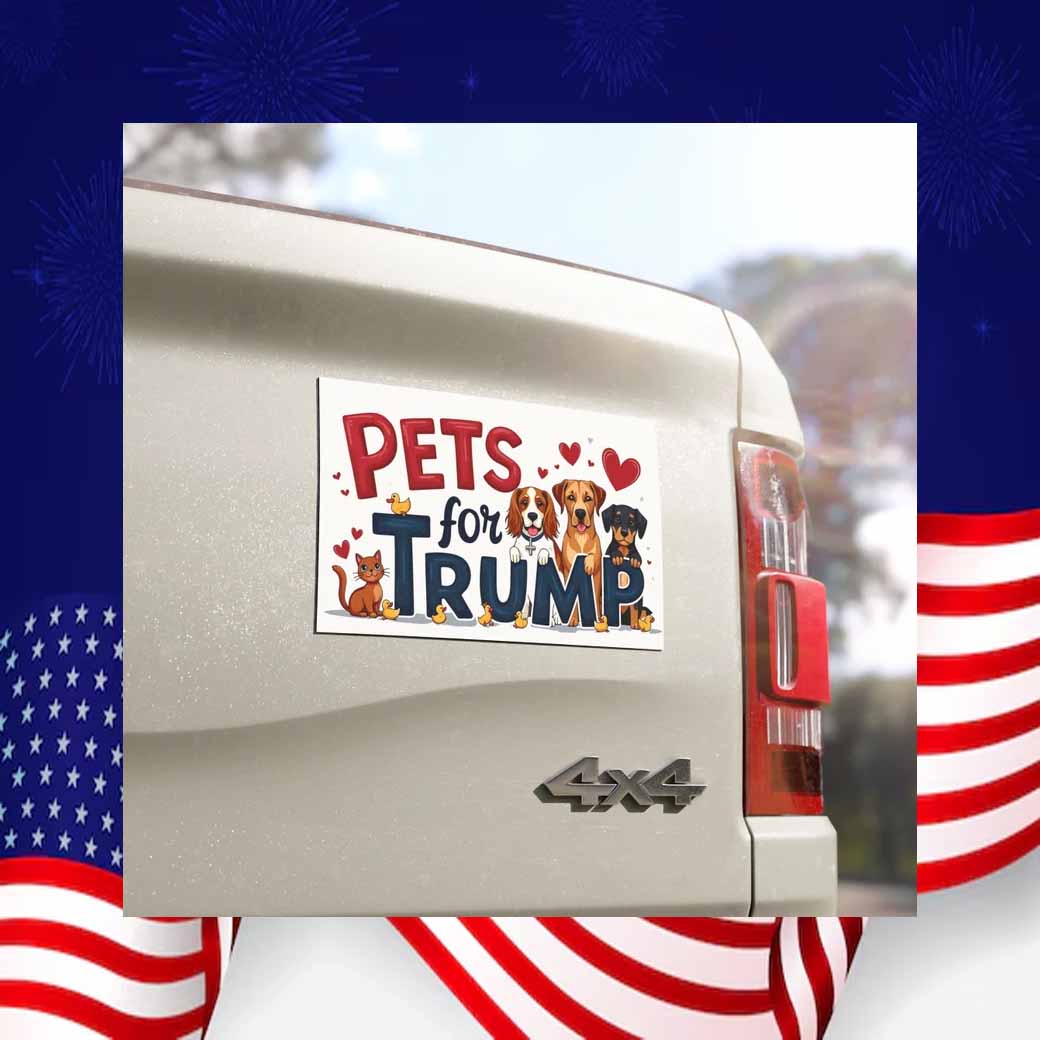 Pets For Trump President 2024 Car Magnet