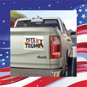 Pets For Trump President Bumper Car Magnet