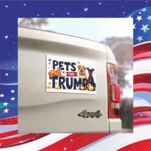 Pets For Trump President Bumper Car Magnet
