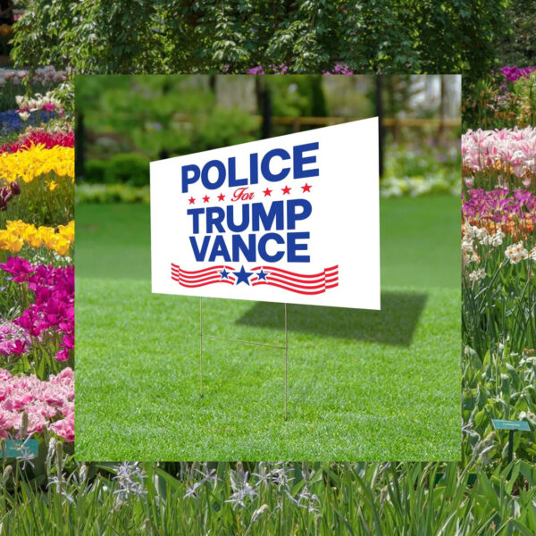 Police For Trump Vance Yard Sign