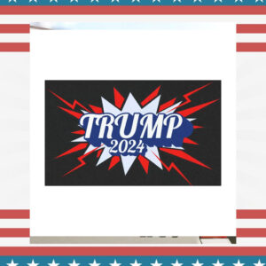 Trump 2024 Car Magnet retro superhero styling for Presidential Election auto art great gift for MAGA conservative republican for November