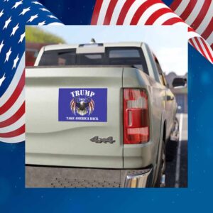 Trump 2024 Take America Back Bumpet Car Magnet