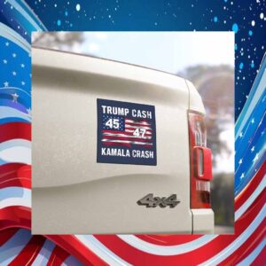 Trump Cash Kamala Crash Car Magnet