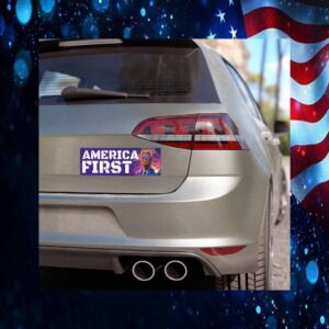 Trump Hero America First Car Magnet