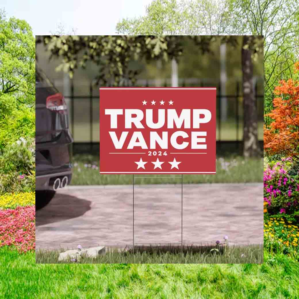 Trump Vance 2024 Red Yard Sign