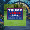 Trump Vance 2024 Yard Sign - Coroplast American Flag Donald Trump For President