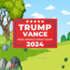 Trump Vance 2024 Yard Sign - Make America Great Again Yard Sign