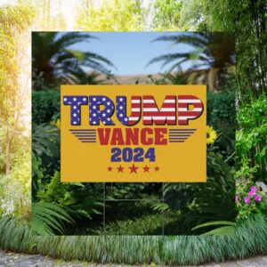 Trump Vance 2024 Yellow Yard Sign