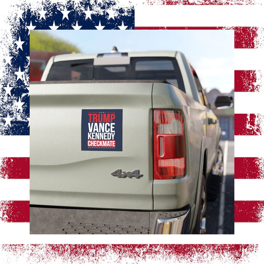 Trump Vance Kennedy Checkmate Car Magnet