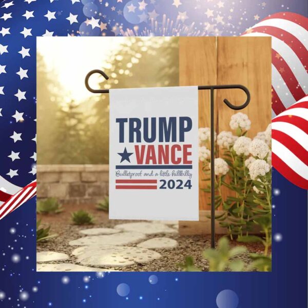 Trunp Vance Bulletgroof And A Little Hillbilleg Flag