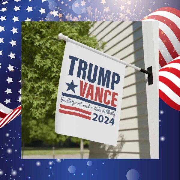 Trunp Vance Bulletgroof And A Little Hillbilleg Flag