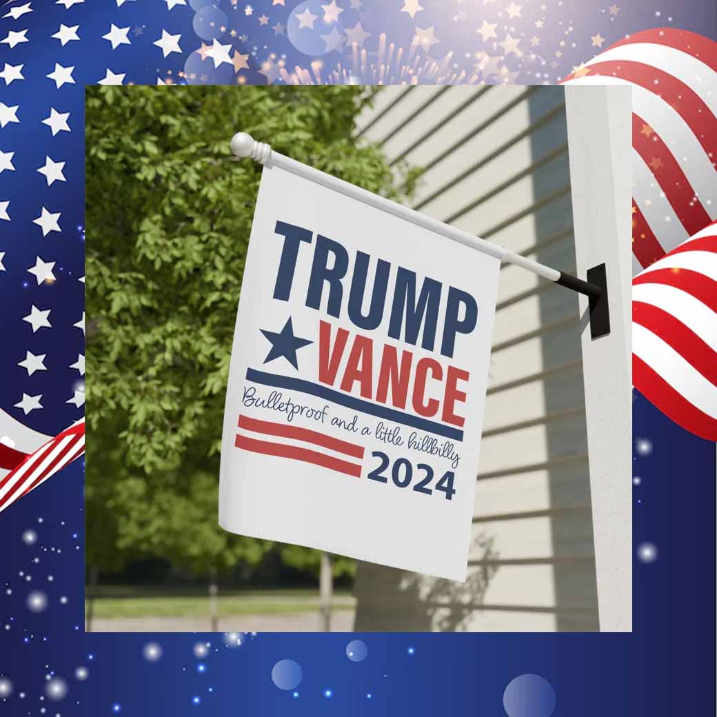 Trunp Vance Bulletgroof And A Little Hillbilleg Flag